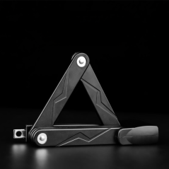 Cadenas Pliable Antivol avec Support de Fixation pour Vélos - Noir · Smarty Paris